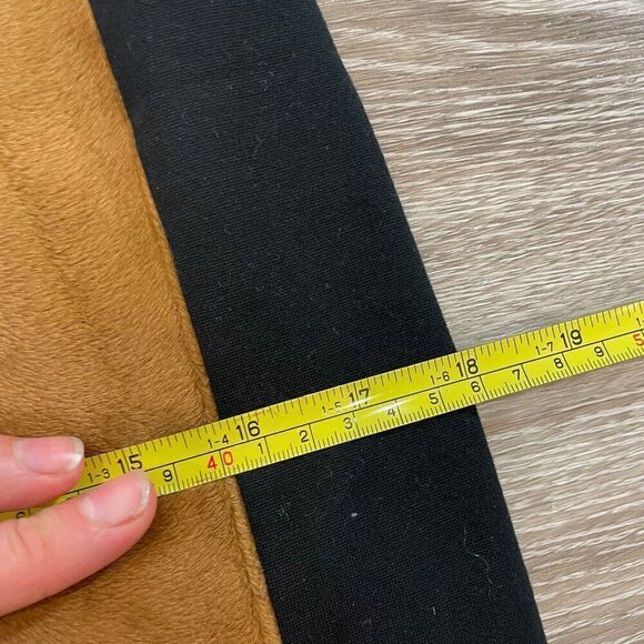 Vanilia Faux Fur Colorblock Ponte Sheath Dress sz S - Picture 11 of 13